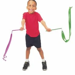 Sportime Deluxe Rainbow Ribbon Wands, 72 Inches, Set Of 6