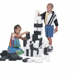 Sportime BrickWorks Bricks, 2 X 9 X 4-1/2 Inches, Black And White, Set Of 100