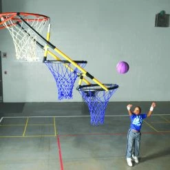 Sportime Tierdrop Two-Hoop Basketball Goal Nets, 18 Inches