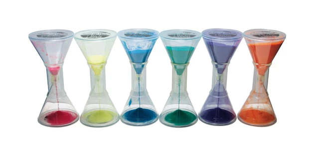 Sportime Sense-Of-Timers, 9-3/4 Inches, Assorted Colors And Times, Set Of 6 3 Sportime Sense-Of-Timers, 9-3/4 Inches, Assorted Colors And Times, Set Of 6