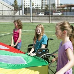 Sportime Porthole Parachute, 24 Foot Diameter, Multicolored -Physical Education Resources shop 1361484 PA ecommfullsize