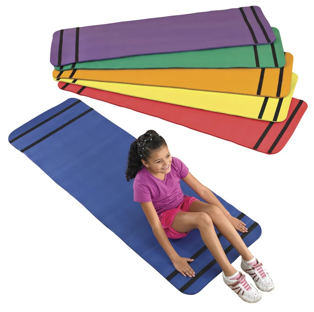 Sportime Curl Up Yoga Mats, 6 X 2 Feet, Assorted Colors, Set Of 6 3 Sportime Curl Up Yoga Mats, 6 X 2 Feet, Assorted Colors, Set Of 6