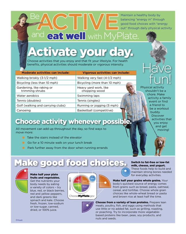 Visualz 2-Sided, Active My Plate Handout, 8-1/2 X 11 Inches 4 Visualz 2-Sided, Active My Plate Handout, 8-1/2 X 11 Inches - Image 2