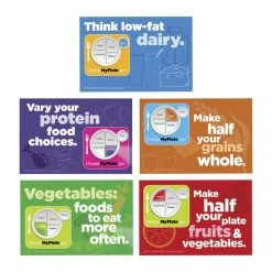 Visualz MyPlate Static Cling Set, 4 In L X 6 In W, Set Of 10