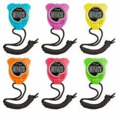 Champion Sports Stopwatches, Neon Colors, Set Of 6