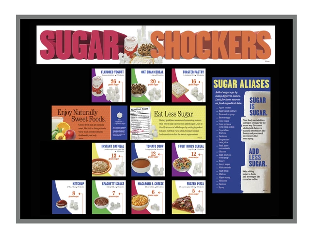Visualz Sugar Shockers Foods Bulletin Board Kit, 15 Pieces 3 Visualz Sugar Shockers Foods Bulletin Board Kit, 15 Pieces