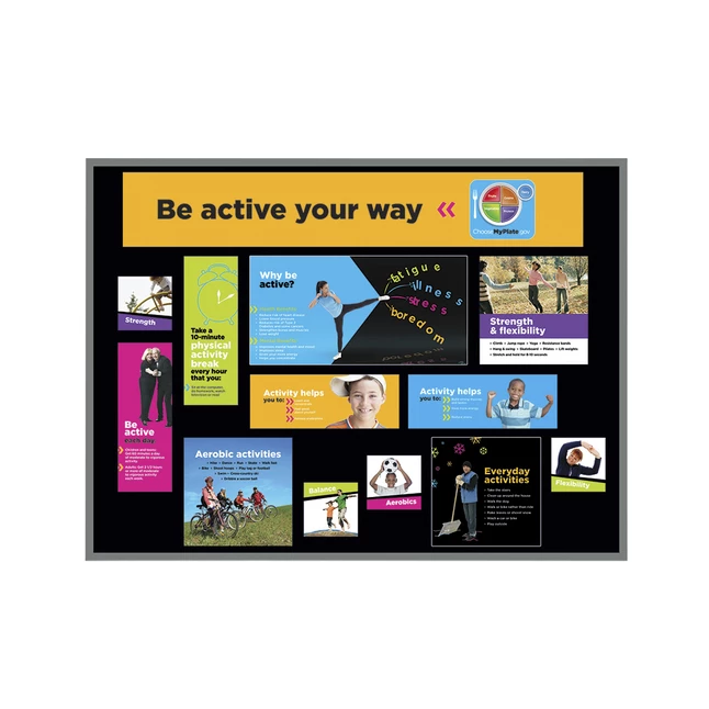 Visualz Be Active Your Way Bulletin Board Kit, 14 Pieces 3 Visualz Be Active Your Way Bulletin Board Kit, 14 Pieces