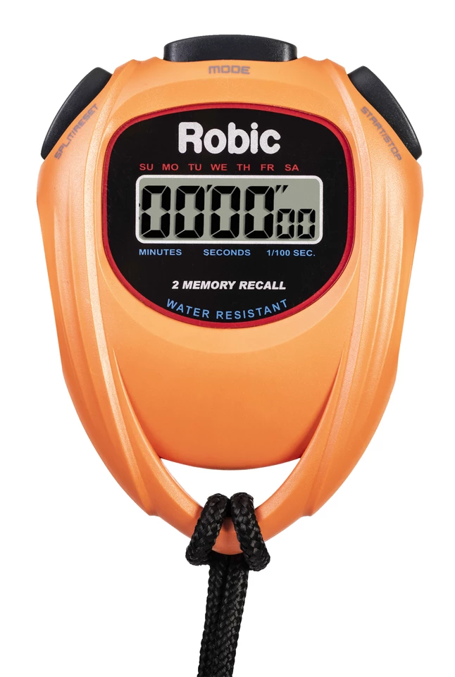 Robic SC-429 Water Resistant All Purpose Stopwatch, Orange 3 Robic SC-429 Water Resistant All Purpose Stopwatch, Orange