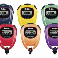 Robic SC-429 Water Resistant All Purpose Stopwatch, Set Of 6