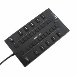 Heart Zones 28 Port USB Charging Hub, Black