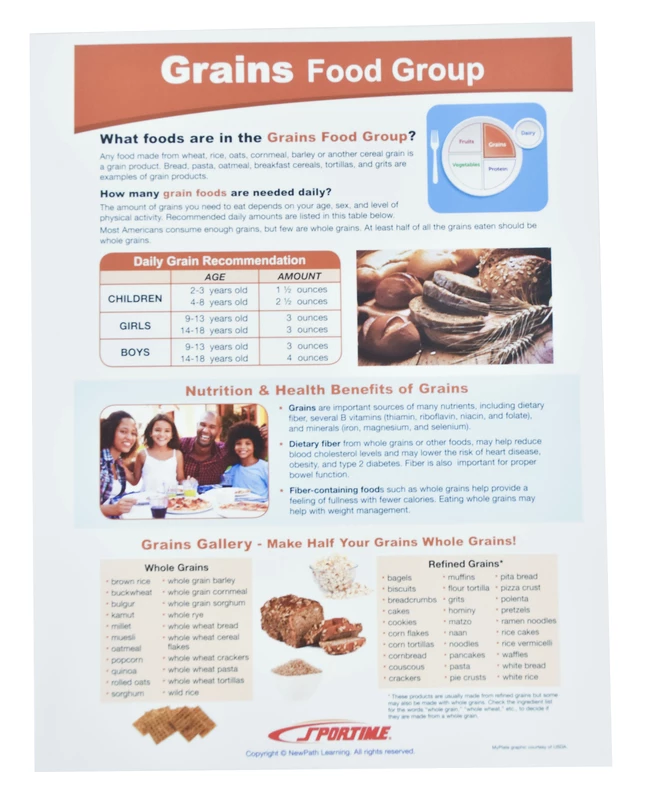 Sportime MyPlate Food & Nutrition Visual Learning Guides, Grade 5 To 9, Set Of 10 7 Sportime MyPlate Food & Nutrition Visual Learning Guides, Grade 5 To 9, Set Of 10 - Image 5