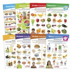Sportime MyPlate Bulletin Board Chart Set, Grades 1 To 4, 8 Pieces