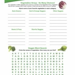 Sportime Vegetables Food Group Visual Learning Guide, 4 Pages, Grades 5 To 9 10 Sportime Vegetables Food Group Visual Learning Guide, 4 Pages, Grades 5 To 9 -Physical Education Resources shop 2013505 C ecommfullsize