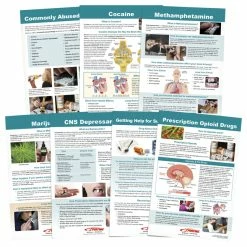 Sportime Substance Abuse And Addiction Bulletin Board Charts, Set Of 7, Grades 5 To 12