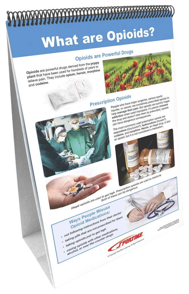 Sportime All About Opioid Drugs Flip Chart Set, Grades 5 To 12 3 Sportime All About Opioid Drugs Flip Chart Set, Grades 5 To 12