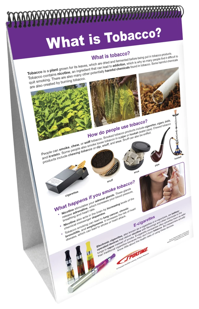 Sportime Effects Of Smoking And Vaping Flip Chart Set, Grades 5 To 12 3 Sportime Effects Of Smoking And Vaping Flip Chart Set, Grades 5 To 12