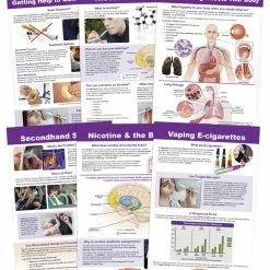 Sportime Effects Of Smoking And Vaping Bulletin Board Charts, Set Of 6, Grades 5 To 12