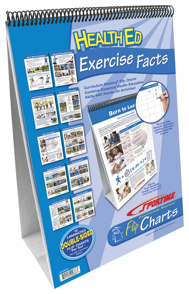 Sportime Exercise Facts Flip Chart Set, Grades 5 To 12 4 Sportime Exercise Facts Flip Chart Set, Grades 5 To 12 - Image 2